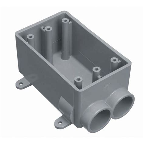 non metallic weatherproof single gang box threaded hub|Carlon E980FFN Weatherproof Box, 1.